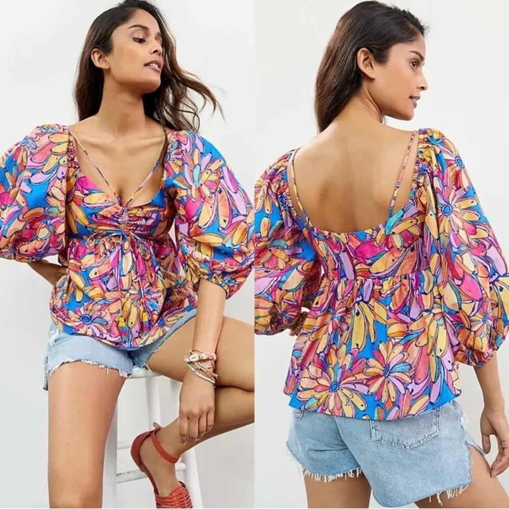 Farm Rio puff sleeve blouse